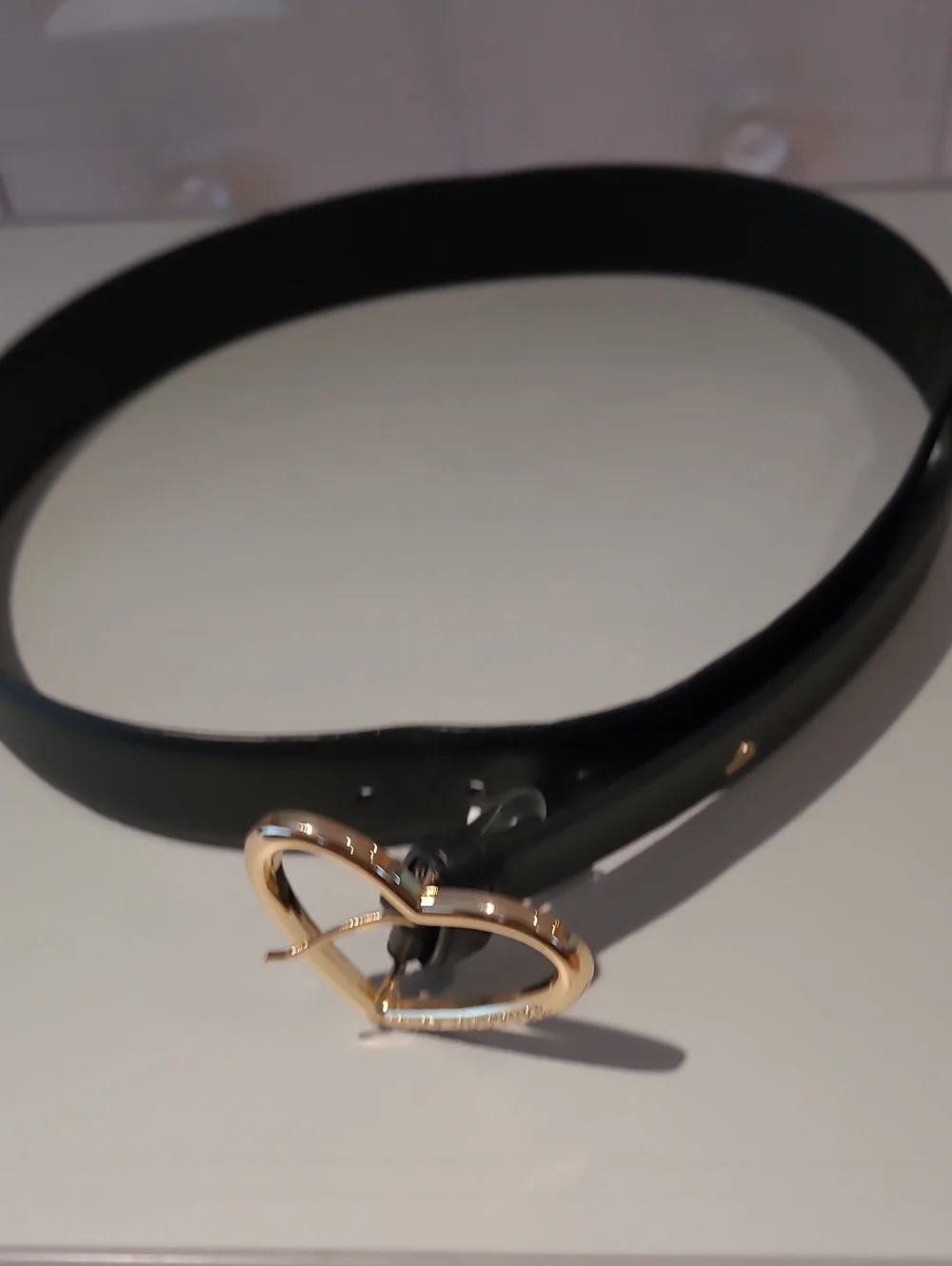 Black Belt with Gold Heart Buckle
